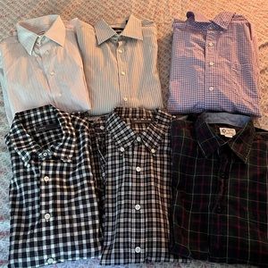 Lot of Six Men’s Button down shirt Vince Jcrew Boss Calvin Klein size M
